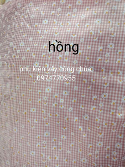 Thô kẻ họa tiết hoa cúc