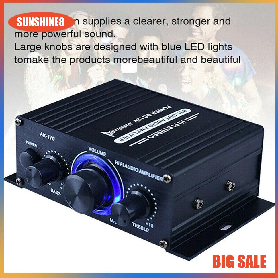 Bộ khuếch đại âm thanh AK170 mini 12V bằng hợp kim nhôm