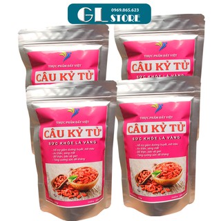 Combo 4 gói kỷ tử 250gr đỏ đều loại đẹp 250g pha trà hoa cúc, giúp đẹp da, bổ máu, dễ ngủ, sáng mắt