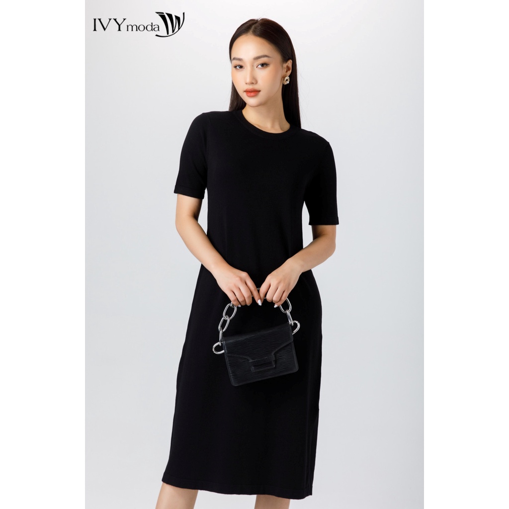 Đầm len nữ dáng suông IVY moda MS 42B8863
