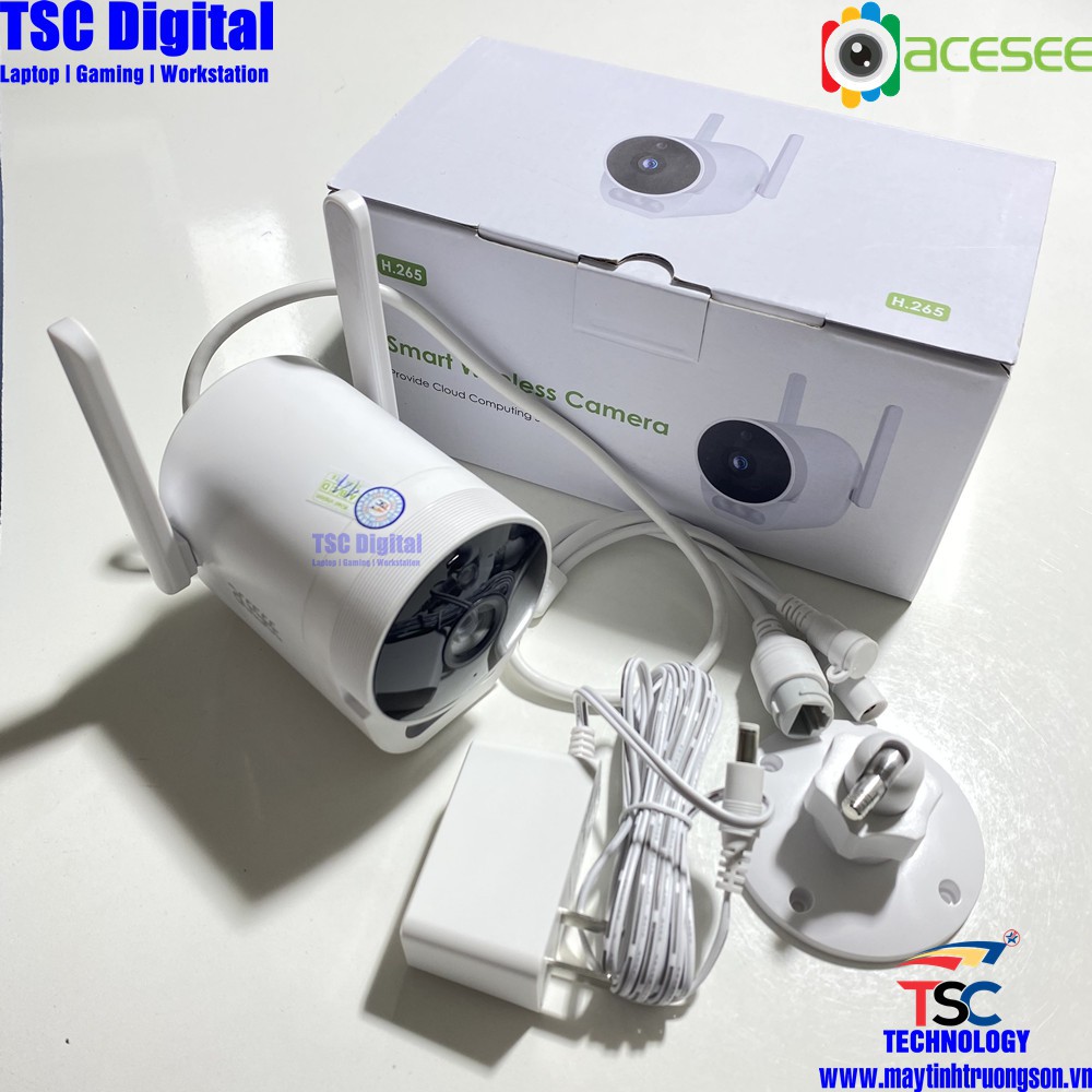 Camera IP wifi 2.0MP ACESEE AC03 Có Màu Ban Đêm Đàm Thoại 2 Chiều | Kèm Thẻ Lưu Trữ 128Gb