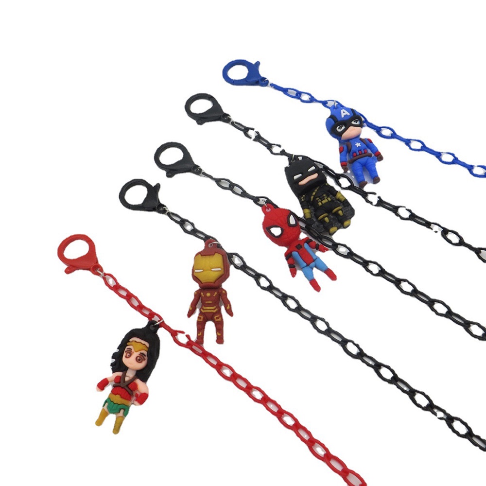 Dây Đeo Khẩu Trang Hình Siêu Anh Hùng Hoạt Hình 58cm Chống Thất Lạc Cho Bé