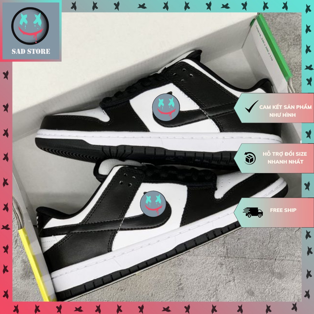 Giày_Nike SB Đen Trắng, Giày AF1 Đen Trắng Hàng Cao Cấp Full Box + Bill