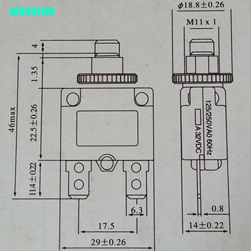 Cầu chì bảo vệ quá tải cầu dao 3A 4A 5A 6A 8A 10A 15A 20A chất lượng cao