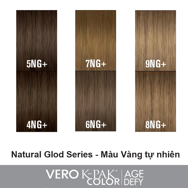 Natural Golden Series NG - Màu nhuộm phủ bạc thời trang JOICO Vero K-Pak Color Age Defy (Tông màu tự nhiên ánh kim )