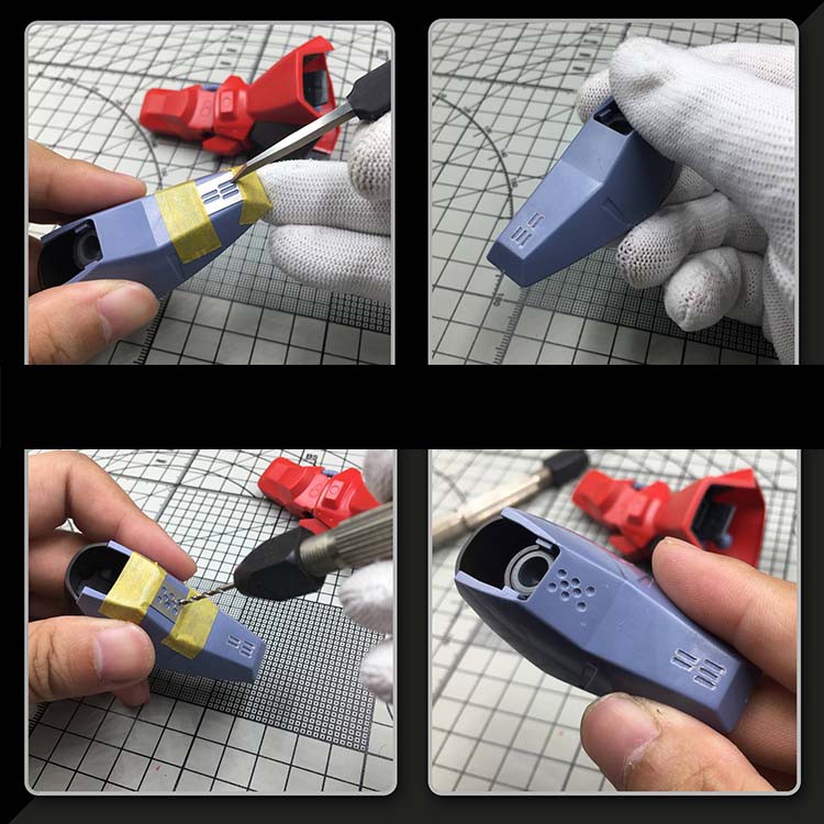 Dụng cụ hỗ trợ kẻ tạo line ALEXEN metal masking Edge Engraved AJ0090 0091 0092 0093 gundam Template