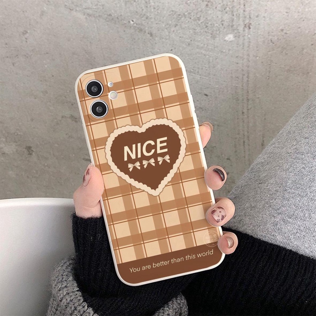 Ốp iPhone viền vuông cute dễ thương T25