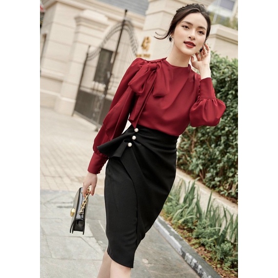 Chân váy bút chì vạt lệch ( giá sale) còn BE, NÂU | BigBuy360 - bigbuy360.vn