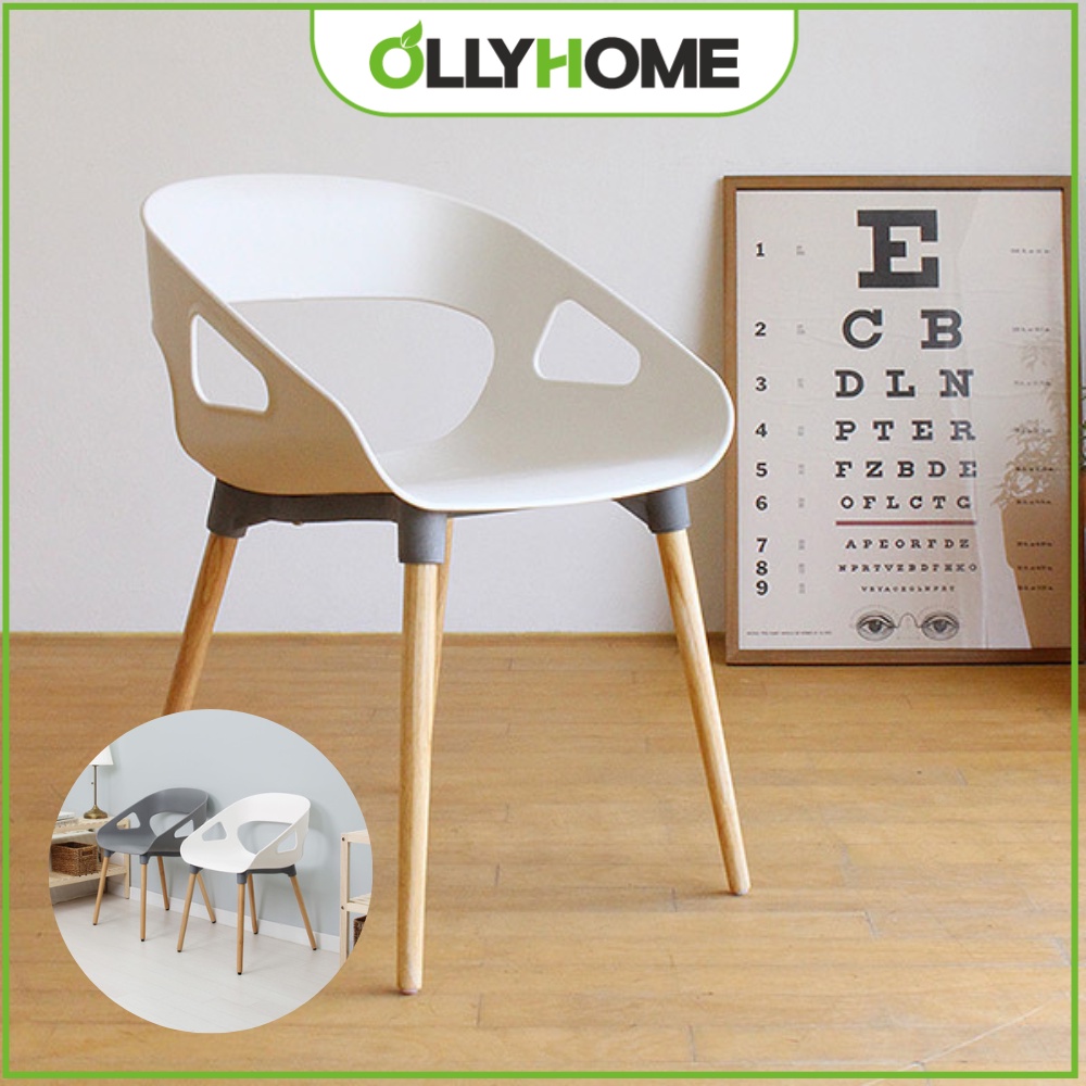 Ghế Chân Gỗ Tựa Lưng Ollyhome, Ghế Tựa Lưng Văn Phòng, Ghế Chờ, Ghế Phòng Phếp, Ghế Cafe Phong Cách Hàn Quốc