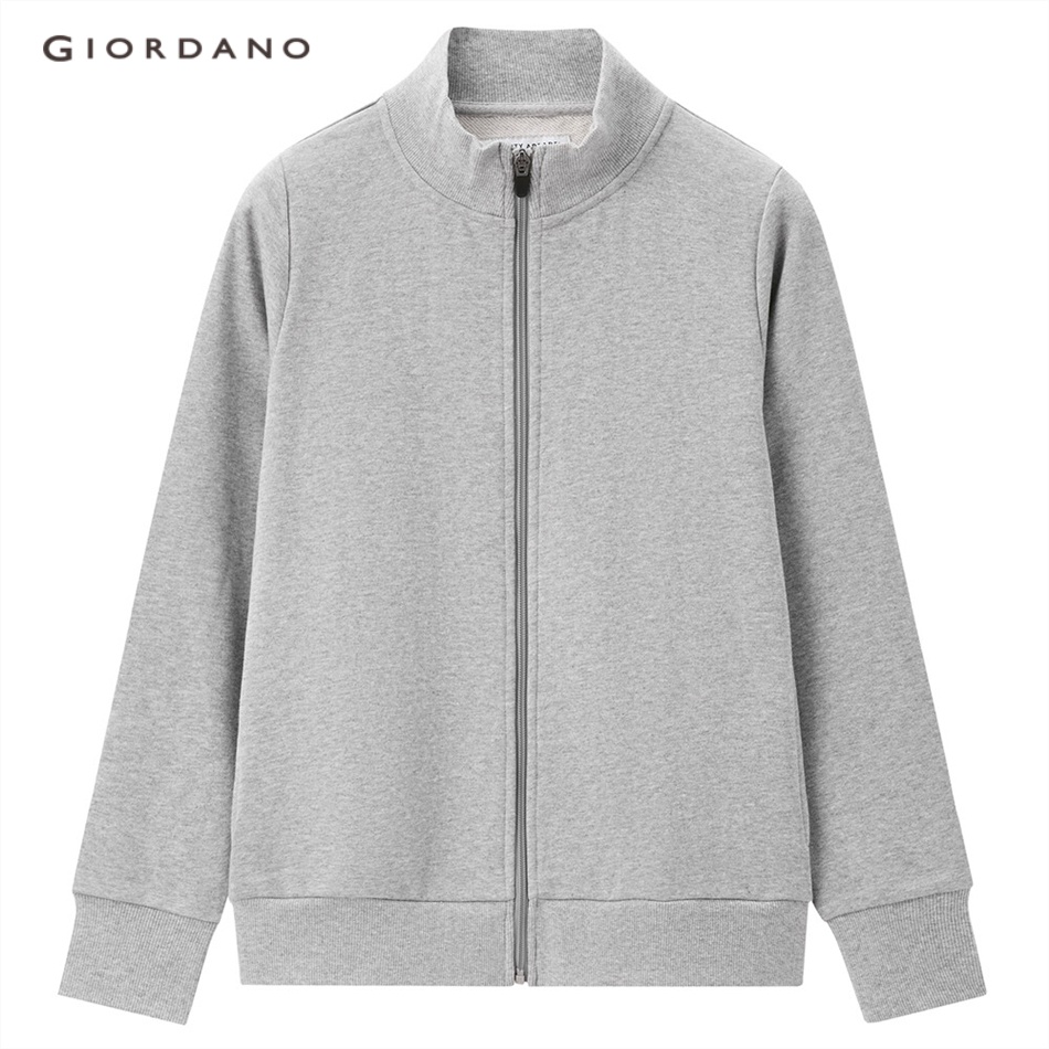 Áo khoác GIORDANO 13372801 vải thô cổ đứng mở cho nữ