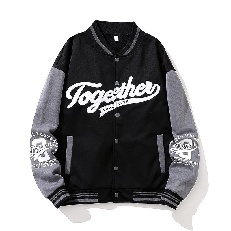 Áo Khoác Bomber Bóng Chày Unisex Nam Nữ Phối Hoạ Tiết Thêu Form Rộng Thời Trang Zenkonu AO KHOAC NAM 045V3