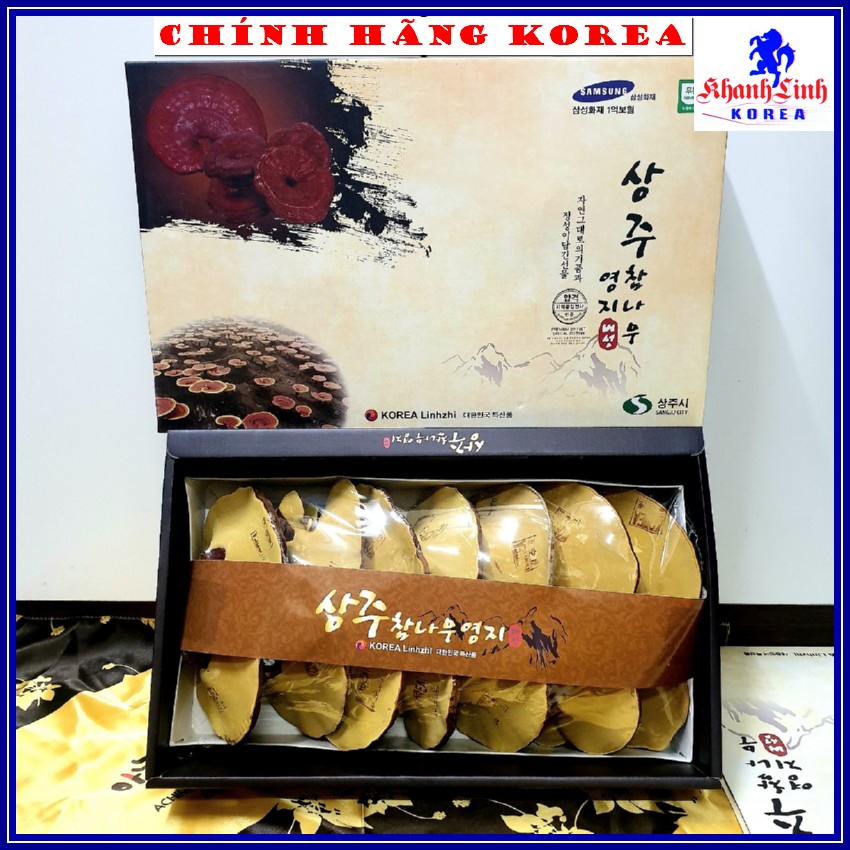 Nấm linh chi hàn quốc SangJu chính hãng, hộp 1kg - Mát gan, thải độc, thanh lọc cơ thể, phòng ung thư - khanhlinh