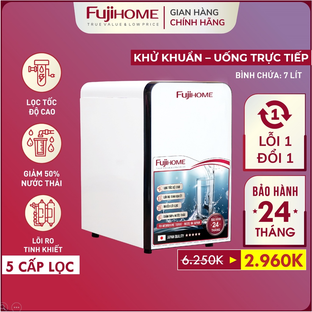 Máy lọc nước RO gia đình 9 cấp lọc nước sinh hoạt thô uống trực tiếp Fujihome, Thiết bị bộ lọc nước water purifier