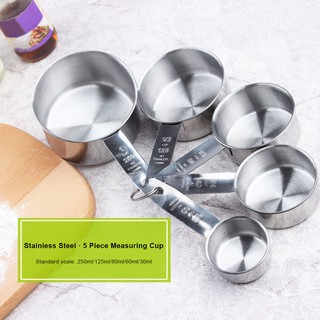 Stainless Steel Measuring Cup Set Baking Tool Set Milk Powder Spoon Desert Coffee Reusable Durable orange369