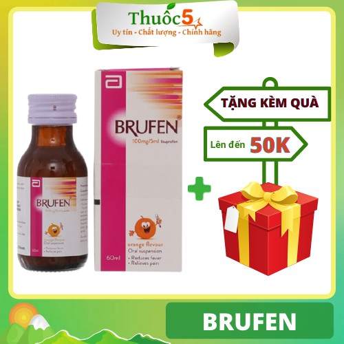 Siro Brufen 100mg/5ml lbuprofen hương cam