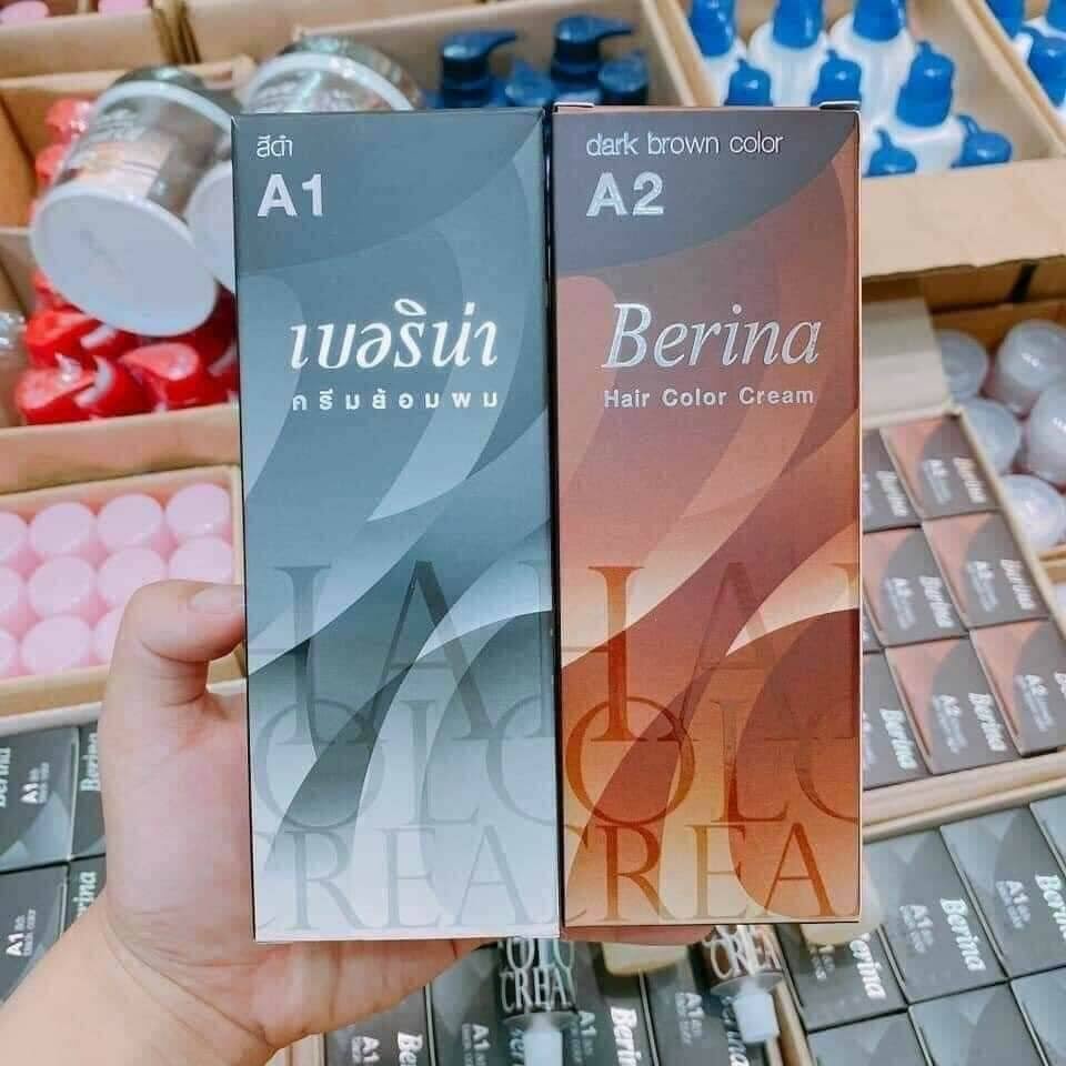 01 Kem Nhuộm Tóc BERINA Thái Lan 60gram
