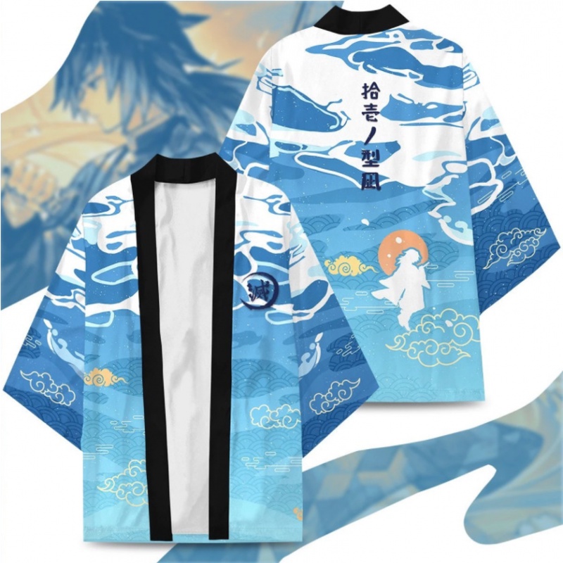 Áo Choàng Kimono Hóa Trang Nhân Vật Anime Demon Slayer Hashibira Inosuke Độc Đáo
