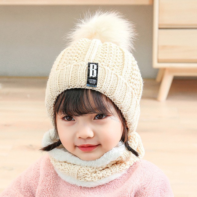 Mũ kèm khăn cho bé siêu xinh
