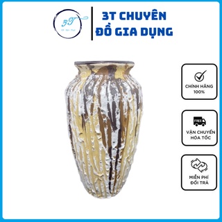 Lọ hoa sứ bát tràng vân giả cổ dùng đựng hoa decor trang trí nhà cửa