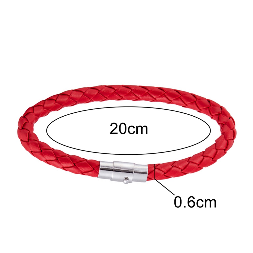 Vòng Đeo Tay Giả Da Bện Dây Khóa Nam Châm Thời Trang