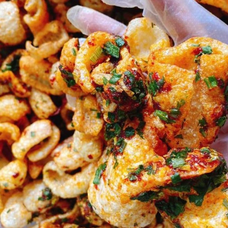 Bao ngon,sò khóm,ốc quế,da heo và nhiều món ngon