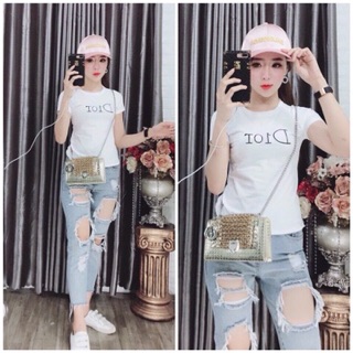 Áo thun thái thêu phom body