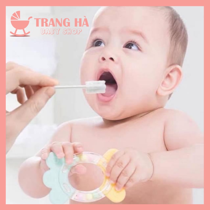 HOT Hộp 30 Que Gạc Rơ Lưỡi Vcool Kháng Khuẩn Đã Tiệt Trùng Vệ Sinh Răng Miệng Cho Bé/ Tưa Lưỡi Vcool