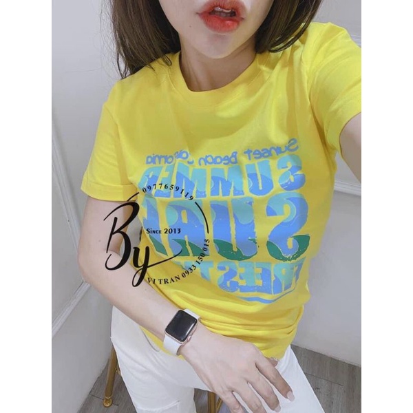 Áo thun nữ tay ngắn cổ tròn form vừa cotton giấy hàng đẹp đơn giản  bán chạy giá rẽ hot hit trẻ trung hiện đại