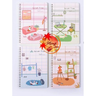 Sổ lò xo A5 QUIET TIME AOBA (Set 2c mẫu ngẫu nhiên)