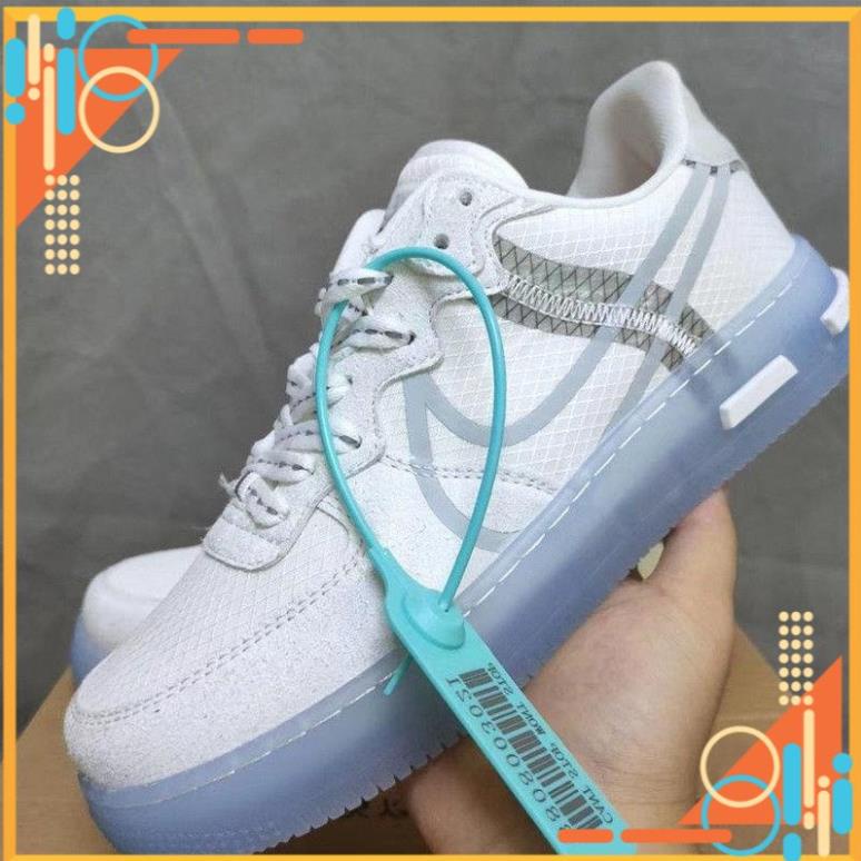 Giày thể thao Sneaker nam nữ 𝐍𝐢𝐤𝐞 𝐀𝐅𝟏 REACT WHITE ICE trắng độn đế ĐẾ ICE phát sáng siêu đẹp Full Box vip