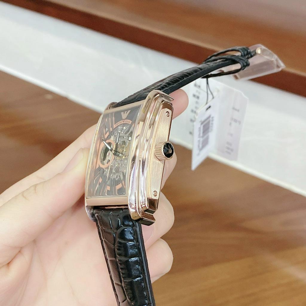 Đồng hồ cơ nam armani ar4233 skeleton , dây da , size 36x40mm