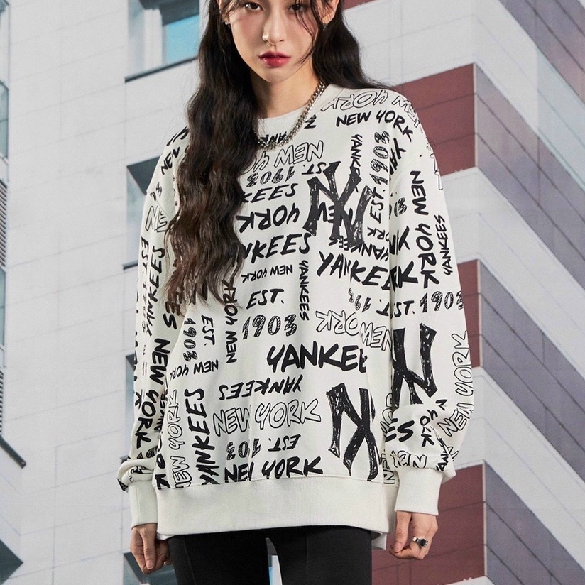 Áo Sweater MLB Chữ Logo NY VNXK - ÁO THUN NAM NỮ HÀNG XUẤT DƯ FULLTAG