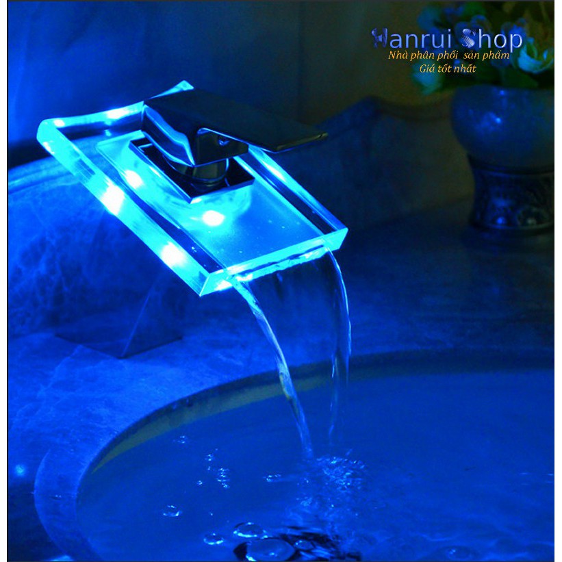 Vòi lavabo kính cường lực đổi màu theo nhiệt độ nước Euro Quality - ShopToro - AsiaMart