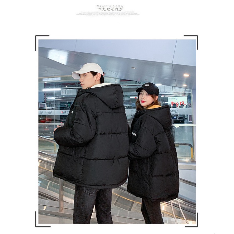 Áo Khoác Phao Siêu Dày lót bông có mũ áo đôi nam nữ Hàn Quốc | BigBuy360 - bigbuy360.vn