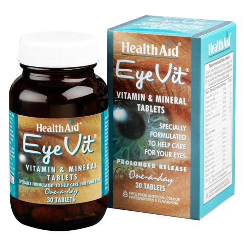 Healthaid Eyevit – Hỗ trợ tăng cường thị lực, giúp mắt sáng khỏe, làm chậm thoái hóa điểm vàng (lọ 60 viên)