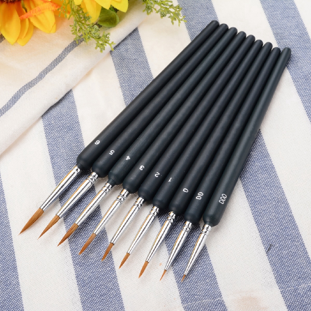 Set 9 cọ vẽ màu nước chuyên nghiệp chất lượng cao