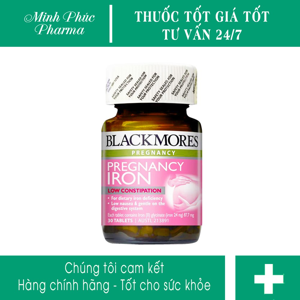 Blackmores Pregnancy Iron Úc – Viên thuốc sắt cho bà bầu luôn mạnh khỏe