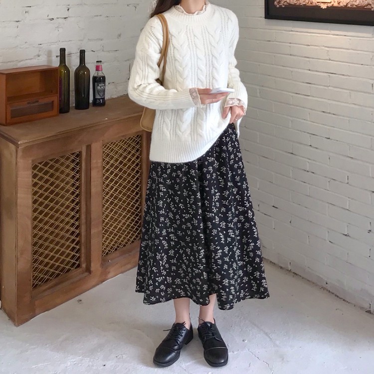 [Mã FADIRECT20 giảm 20K đơn 150K] Chân váy dài họa tiết hoa freesize phong cách Ulzzang Hàn Quốc hàng Quảng Châu | WebRaoVat - webraovat.net.vn