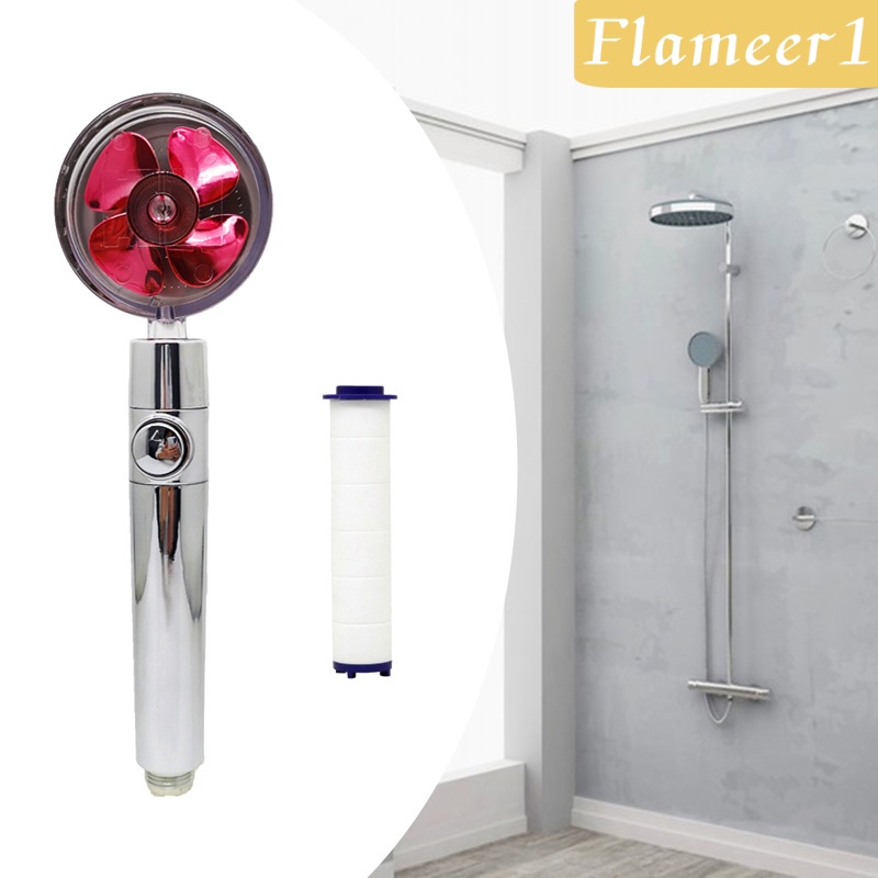 [flameer1] Đầu Vòi Hoa Sen Dạng Xoay Với Quạt Nhỏ Dễ Lắp Đặt Cho Phòng Tắm
