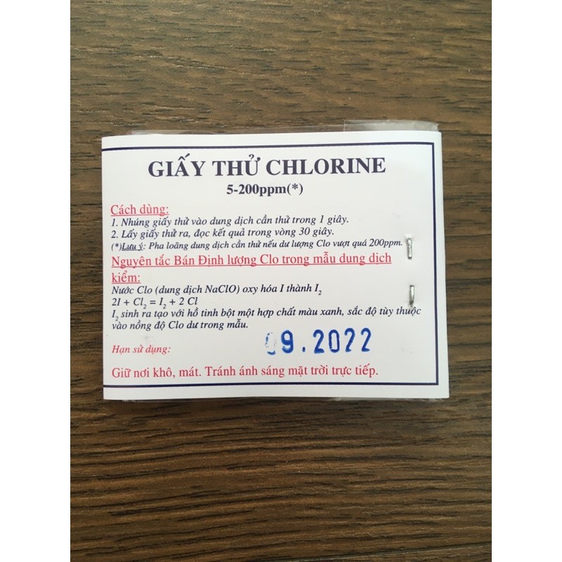 Giấy test chlorine 5-200ppm