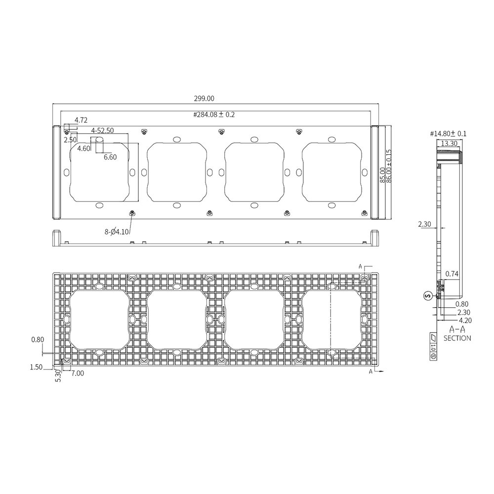 Khung gắn công tắc tường thông minh Sonoff SwitchMan M5 2/3/4 dễ dàng lắp đặt cho M5-80 PC V0