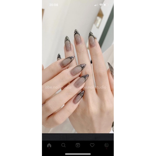 móng úp hoạ tiết