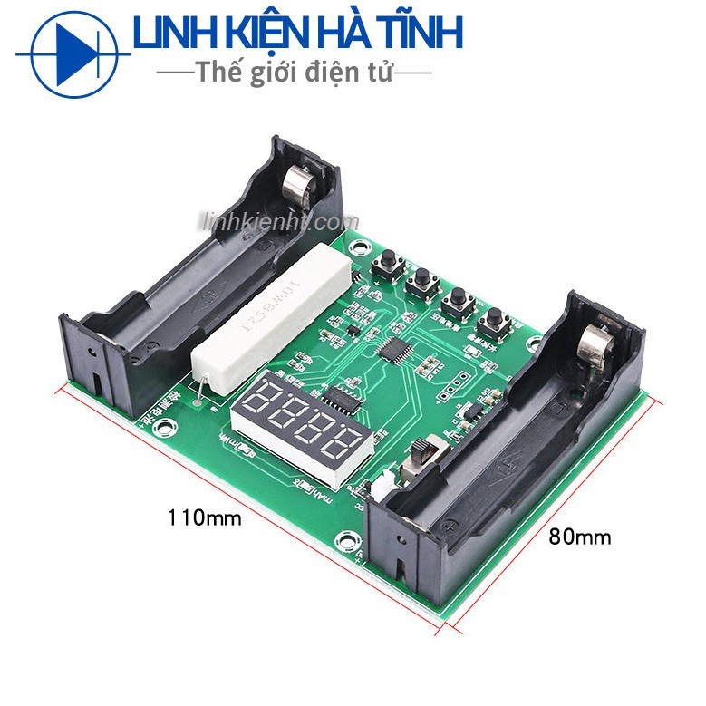 Pin lithium 18650 Mạch kiểm tra dung lượng thực pin maH / mwH DC5-12V