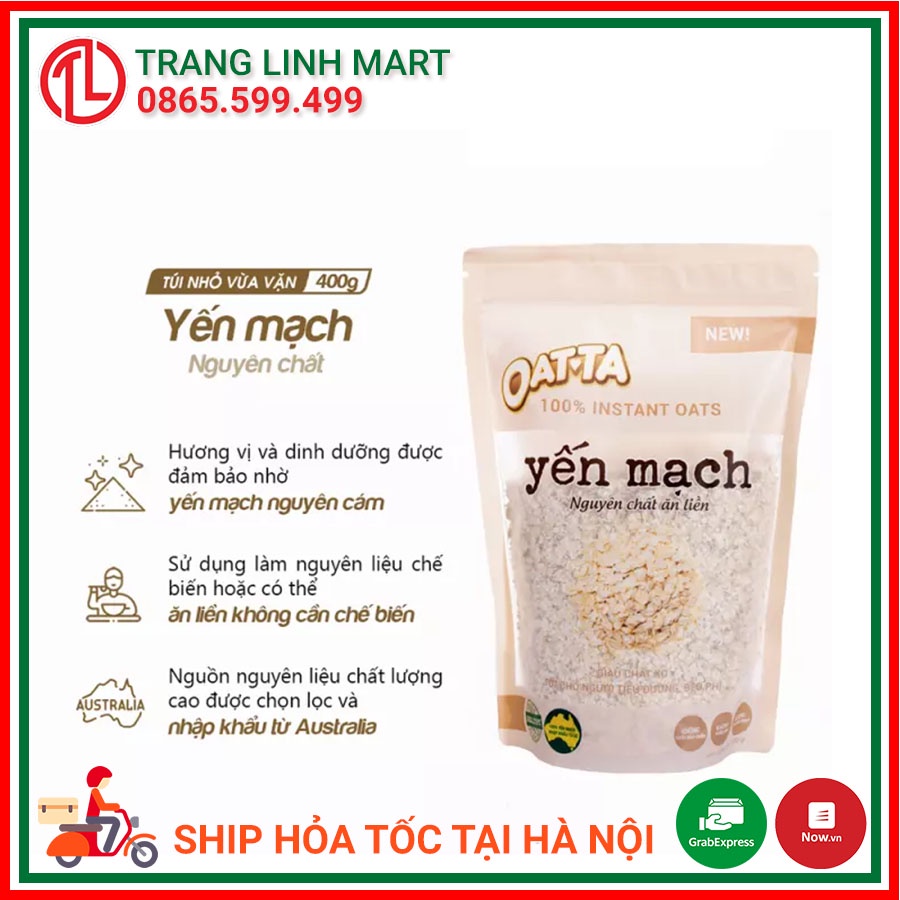 Yến mạch nguyên chất ăn liền Oata gói 400g