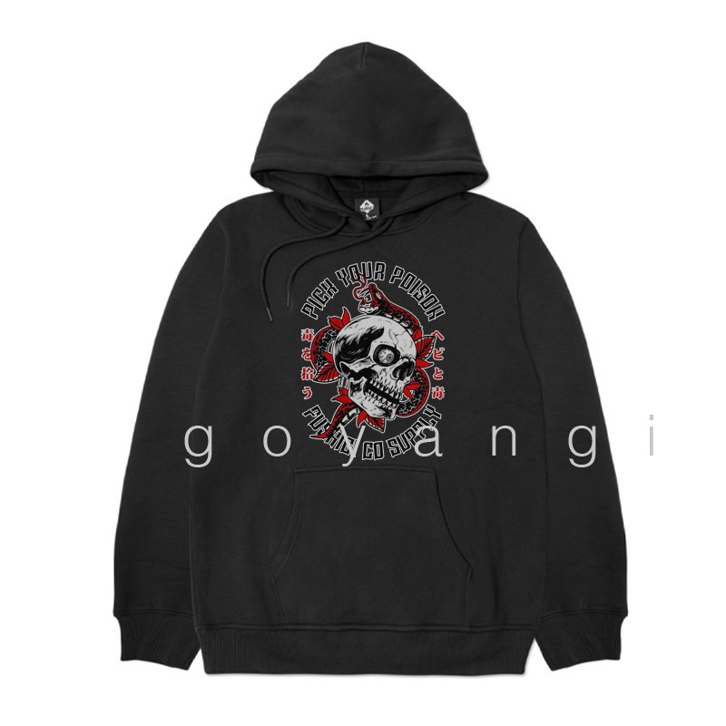 Áo hoodie Posion oversize Unisex phong cách Hàn Quốc