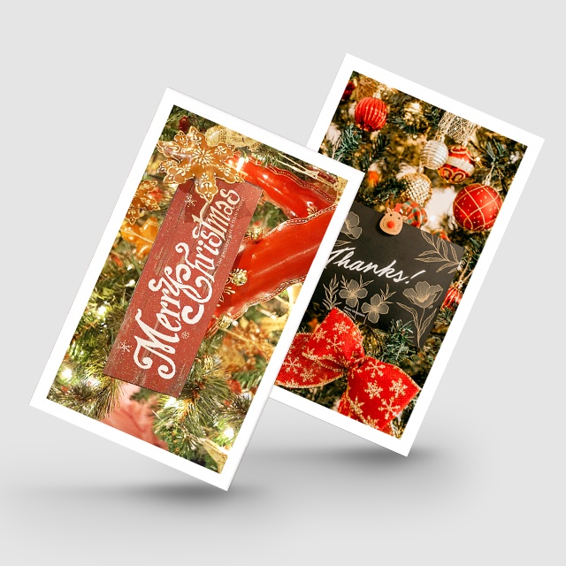 Thiệp giáng sinh, postcard trang trí noel, quà giáng sinh trang trí cây thông, postcard decor kích thước 10x15 - CHR1