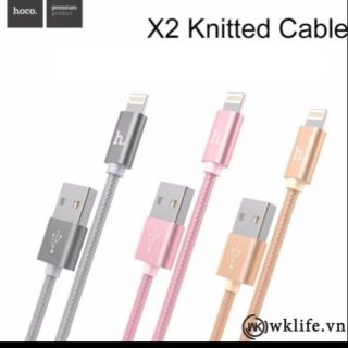 Cáp sạc lightning hoco x2 - dài 1m - sạc nhanh iphone ipad - hàng chính hãng