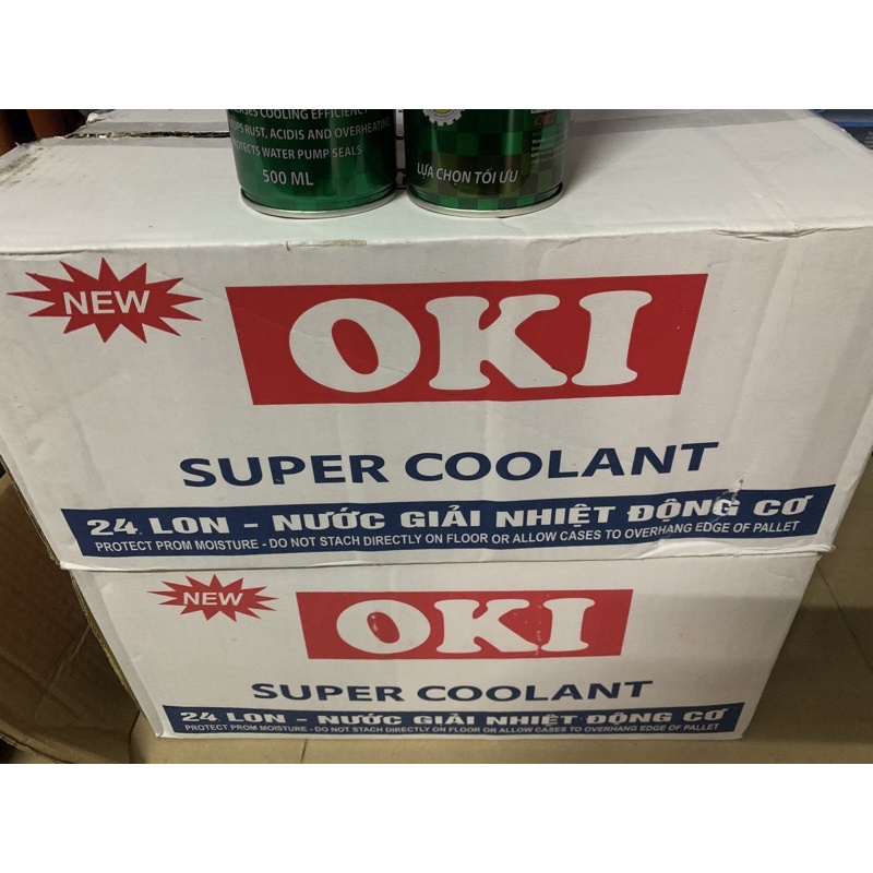 Nước làm mát xe ô tô, xe máy OKI ❗CHÍNH HÃNG❗ Nước làm mát xe máy màu xanh OKI Super Coolant 500ml