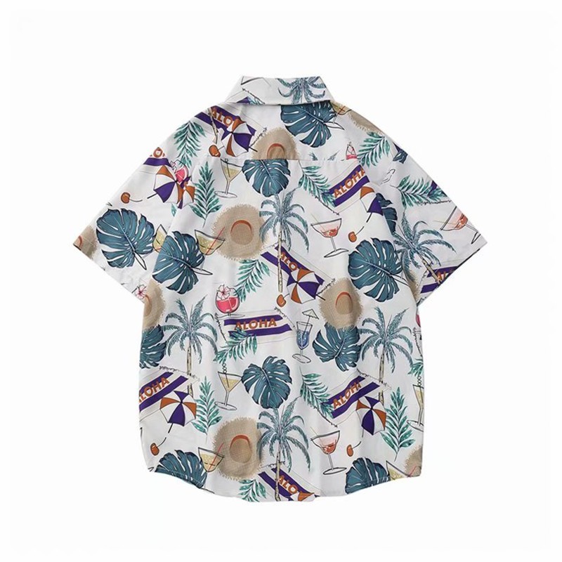 Áo sơ mi tay ngắn hoạ tiết hawaii thời trang cho nam