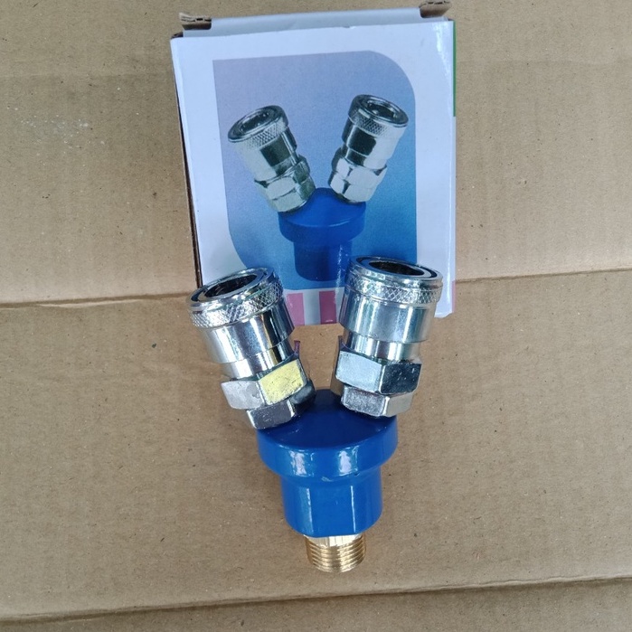 Đầu nối hơi chia 2 dùng cho máy nén khí